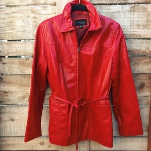 Red Genuine Leather Jacket